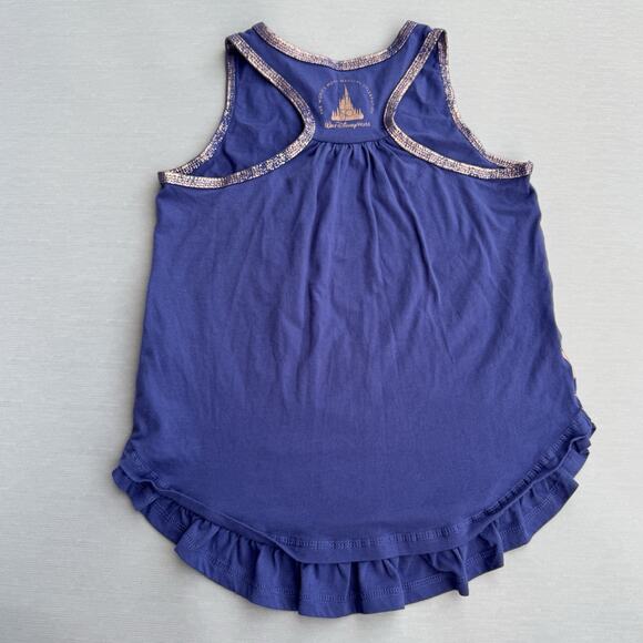 Walt Disney World 50th Anniversary Tank Top Girl L 10/12 Gold Foil Mickey - Picture 2 of 7